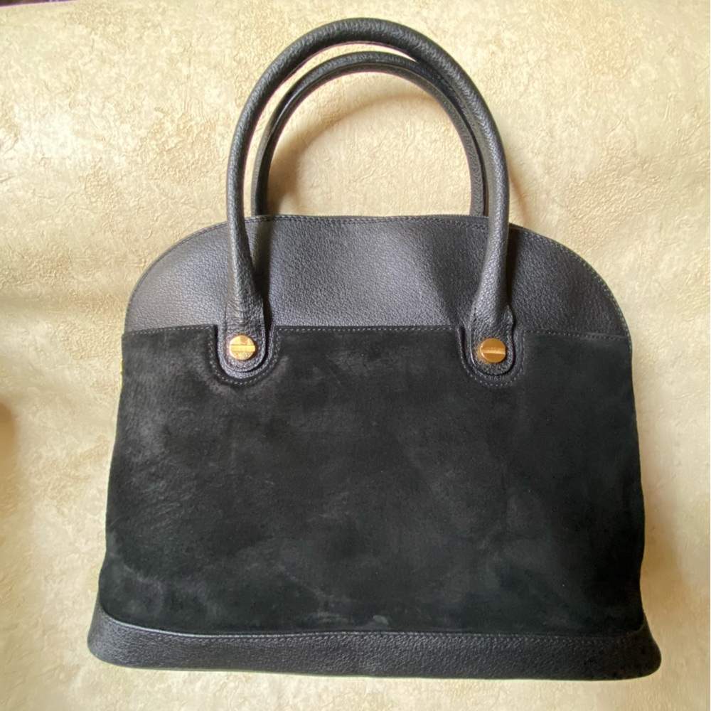 SISO Genuine Suede Leather Purse, Black